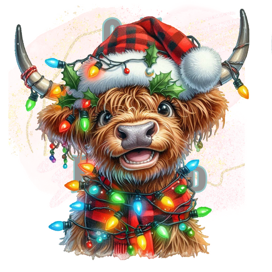 Christmas Highland Cow