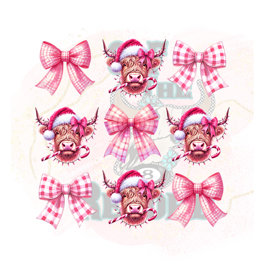 Christmas Coquette Highland Cow